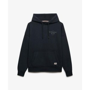 Bluza damska z kapturem Superdry Luxe Casual. Niebieskie bluzy Superdry, bez wzorów, z kapturem. Za 323,35 zł.