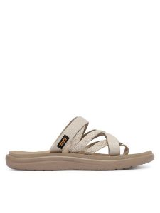 Teva Sandały Voya Zillesa 1117032 Beżowy. Brązowe sandały Teva, bez wzorów, z materiału, bez obcasa, na płaskiej podeszwie, bez zapięcia. Za 209,99 zł.