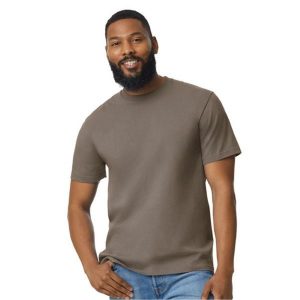 Koszulka Unisex Dla Dorosłych Softstyle Midweight. Brązowe bluzki GILDAN, xl, bez wzorów, sportowe, bez kołnierzyka, bez ramiączek. Za 39,99 zł.