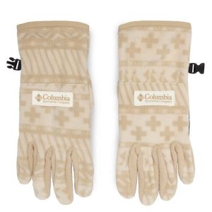 Rękawiczki Damskie Columbia. Brązowe rękawiczki Columbia, bez wzorów, z dzianiny. Za 149,99 zł.