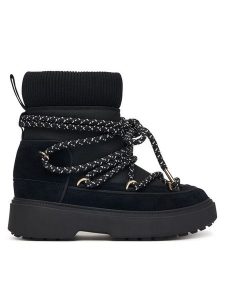Tommy Hilfiger Śniegowce Lace-Up Water Resist Snow Boot FW0FW09546 Czarny. Czarne buty zimowe TOMMY HILFIGER, bez obcasa, bez zapięcia. Za 649,99 zł.