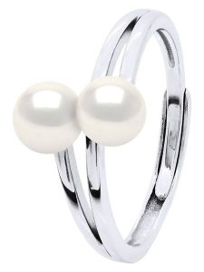 Pearl Addict Srebrny pierścionek z perłami rozmiar: onesize. Białe pierścionki Pearl Addict, z perłą, srebrne. Za 307,46 zł.
