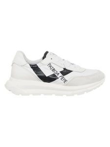 Patrizia Pepe Skórzane sneakersy w kolorze biało-czarnym rozmiar: 35. Białe trampki Patrizia Pepe, bez wzorów, bez zapięcia. Za 223,99 zł.