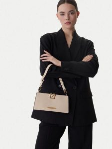 LOVE MOSCHINO Torebka JC4128PP1OLM0110 Écru. Białe torebki klasyczne LOVE MOSCHINO, bez wzorów, ze skóry, bez dodatków. Za 673,99 zł.