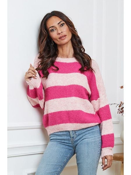 So Cachemire Sweter "Bech" w kolorze jasnoróżowo-różowym rozmiar: L. Różowe swetry oversize So Cachemire, l, bez wzorów, z kaszmiru, bez ramiączek. Za 204,48 zł.