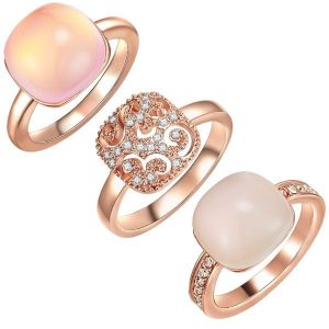 Lulu & Jane Stop metali Zdobienie kryształkami Swarovski® Pierścionki 1 ct Damski. Białe pierścionki Lulu & Jane, pozłacane. Za 219,99 zł.