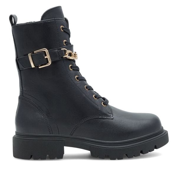 Trzewiki Sergio Bardi. Czarne botki Sergio Bardi, bez wzorów, bez obcasa, na płaskiej podeszwie, bez zapięcia. Za 295,99 zł.