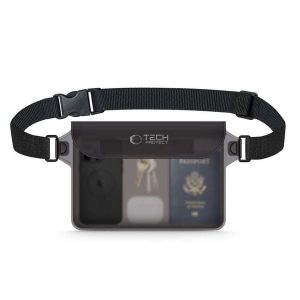 Saszetka wodoodporna Hurtel Teach-Protect UWP10 czarna. Czarne nerki i saszetki HURTEL, bez wzorów. Za 27,99 zł.