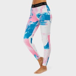 Legginsy termoaktywne do sportów zimowych damskie SIROKO Sakura. Czerwone legginsy SIROKO, bez wzorów. Za 207,00 zł.