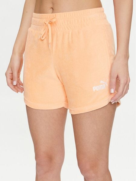 Puma Szorty sportowe Ess Elevated 677946 Pomarańczowy Regular Fit. Brązowe spodenki sportowe Puma, s, bez wzorów, z bawełny. Za 119,99 zł.