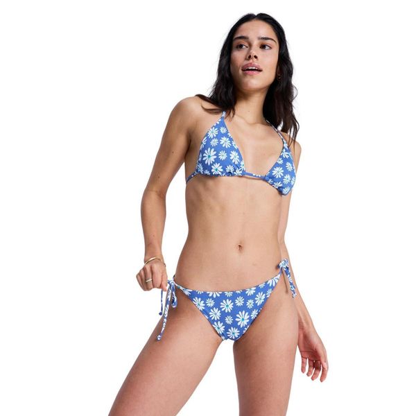 Majtki bikini wiązane z boku dla Kobiety PRINTED ESSENTIALS Niebieski. Niebieskie bikini Roxy, bez wzorów, z elastanu. Za 129,99 zł.