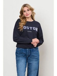 &Co Woman Bluza "Boston" w kolorze granatowym rozmiar: M. Niebieskie bluzy &Co Woman, m, bez wzorów, bez kaptura. Za 209,82 zł.