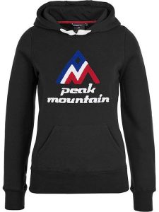 Peak Mountain Bluza w kolorze czarnym rozmiar: S. Czarne bluzy Peak Mountain, s, bez wzorów, bez kaptura. Za 96,60 zł.