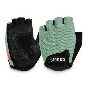Rękawiczki rowerowe unisex Aero Green. Zielone rękawiczki SIROKO, bez wzorów, z nylonu. Za 202,00 zł.