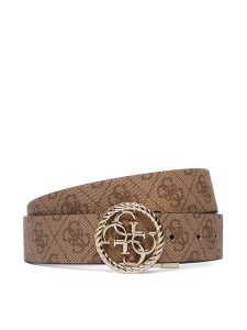 Guess Pasek Damski BW9497 P6435 Brązowy. Brązowe paski Guess, z aplikacjami, ze skóry. Za 234,99 zł.