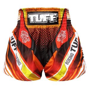 Spodenki treningowe TUFF Red With Double Tiger. Czarne szorty TUFF, bez wzorów, sportowe. Za 199,00 zł.
