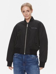 Tommy Jeans Kurtka bomber Classics DW0DW17240 Czarny Regular Fit. Czarne kurtki Tommy Jeans, l, bez wzorów, z jeansu, bez kaptura. Za 529,99 zł.