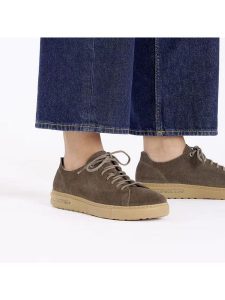Birkenstock Skórzane sneakersy "Bend Low Decon" w kolorze brązowym rozmiar: 37. Brązowe trampki Birkenstock, bez wzorów, z nubiku, bez zapięcia. Za 549,06 zł.
