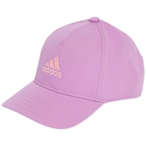 Czapka z daszkiem adidas LK. Fioletowe czapki ADIDAS, bez wzorów, z bawełny. Za 59,00 zł.