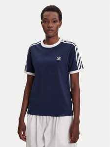 Adidas T-Shirt 3-Stripes JY4852 Granatowy Regular Fit. Niebieskie t-shirty ADIDAS, s, bez wzorów, z bawełny, bez kołnierzyka, bez ramiączek. Za 139,99 zł.