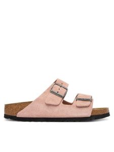 Birkenstock Klapki Arizona 1031651 Różowy. Czerwone klapki Birkenstock, bez wzorów, ze skóry, bez obcasa. Za 485,99 zł.