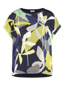 Gerry Weber Koszulka w kolorze granatowo-zielonym rozmiar: 42. Brązowe bluzki Gerry Weber, bez wzorów, bez kołnierzyka, bez ramiączek. Za 118,56 zł.