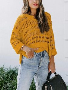LA Angels Sweter w kolorze jasnobrązowym rozmiar: M. Brązowe swetry oversize LA Angels, m, bez wzorów, bez ramiączek. Za 118,56 zł.