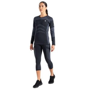 Legginsy Damskie In The Zone II Panel 3/4. Czarne legginsy Dare 2b, bez wzorów, z materiału. Za 149,99 zł.
