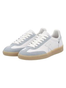 Rieker Skórzane sneakersy w kolorze biało-błękitnym rozmiar: 41. Białe trampki Rieker, bez wzorów, ze skóry, bez zapięcia. Za 171,68 zł.