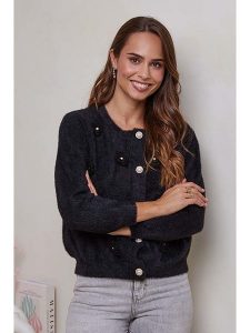 Soft Cashmere Kardigan w kolorze czarnym rozmiar: 38/40. Czarne kardigany Soft Cashmere. Za 122,38 zł.