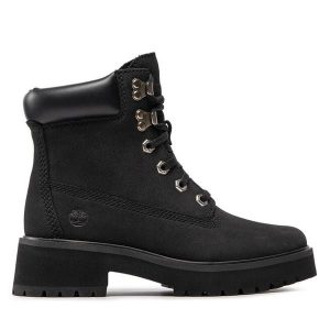 Trapery Timberland. Czarne buty zimowe Timberland, bez obcasa, bez zapięcia. Za 679,99 zł.