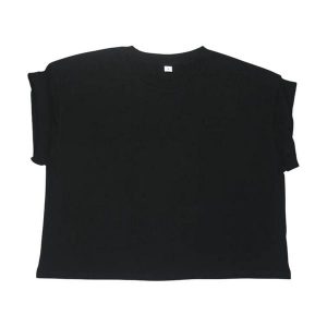 Top Damski Z Bawełny Organicznej. Czarne topy MANTIS, bez wzorów, z bawełny, bez kołnierzyka, bez ramiączek. Za 48,99 zł.