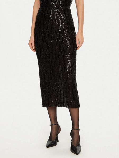 Imperial Spódnica midi G9990042S Czarny Regular Fit. Czarne spódnice Imperial, s, bez wzorów, z syntetyku, midi. Za 239,99 zł.