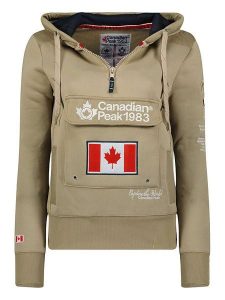 Canadian Peak Bluza "Gyrelle" w kolorze beżowym rozmiar: M. Brązowe bluzy Canadian Peak, m, z aplikacjami, z bawełny, z kapturem. Za 165,99 zł.