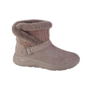 Buty zimowe damskie, Skechers Go Walk Arch Fit - True Embrace. Czerwone buty trekkingowe Skechers, bez zapięcia. Za 399,99 zł.