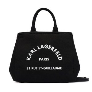 Torebka KARL LAGERFELD. Czarne kuferki KARL LAGERFELD, bez wzorów, bez dodatków. Za 429,99 zł.