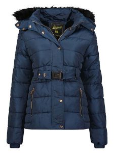 Geographical Norway Kurtka zimowa w kolorze granatowym rozmiar: XL. Niebieskie kurtki Geographical Norway, na zimę, xl, bez wzorów, z puchu, bez kaptura. Za 189,29 zł.