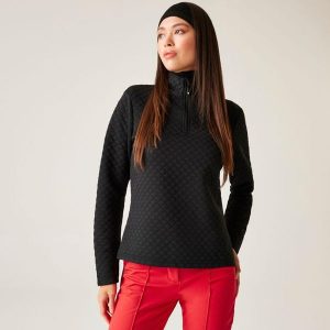 Bluza damska z suwakiem 1/4 Glamourize III Dare 2b. Czarne bluzy Dare 2b, na zimę, bez wzorów, z dzianiny, bez kaptura. W wyprzedaży za 199,99 zł.
