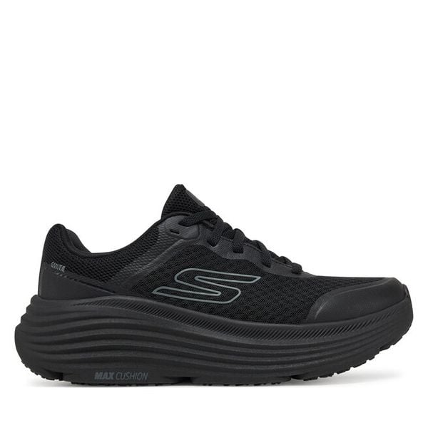 Buty do biegania Skechers. Czarne buty sportowe Skechers, bez wzorów, bez zapięcia, do biegania. Za 279,99 zł.