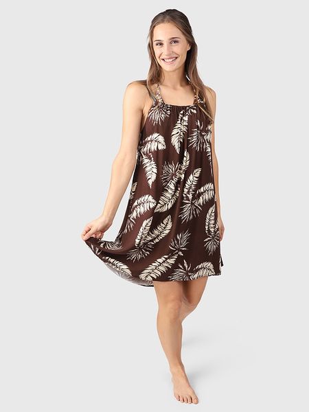 Brunotti Sukienka "Isla-Palm" w kolorze brązowym rozmiar: L. Brązowe sukienki Brunotti, l, bez wzorów, bez kołnierzyka, bez ramiączek, mini. Za 100,99 zł.