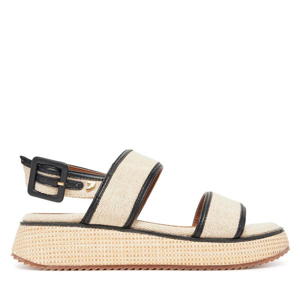 Sandały Gioseppo. Czarne sandały Gioseppo, bez wzorów, bez obcasa, na płaskiej podeszwie, bez zapięcia. Za 299,99 zł.