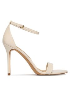 Aldo Sandały Jacynthe 14190668 Biały. Białe sandały ALDO, bez wzorów, ze skóry, bez obcasa, na szpilce, bez zapięcia. Za 339,99 zł.