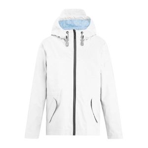 Damska Kurtka Bayletta Plain Waterproof Jacket. Białe kurtki Regatta, bez wzorów, bez kaptura. Za 271,99 zł.