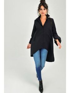 Milan Kiss Koszula w kolorze czarnym rozmiar: M. Czarne koszule Milan Kiss, m, bez wzorów, bez kołnierzyka, bez ramiączek. Za 163,95 zł.