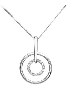 Revoni Złoty naszyjnik z diamentową zawieszką - dł. 46 cm rozmiar: onesize. Szare naszyjniki Revoni, z diamentem, złote. Za 1 087,99 zł.