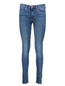 Pepe Jeans Dżinsy - Skinny fit - w kolorze niebieskim rozmiar: W27/L32. Niebieskie jeansy Pepe Jeans, z aplikacjami, z jeansu, z podwyższonym stanem. Za 131,74 zł.
