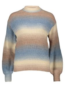 Garcia Sweter w kolorze beżowo-niebieskim rozmiar: L. Brązowe swetry oversize Garcia, l, bez wzorów, z wełny, bez ramiączek. Za 105,38 zł.