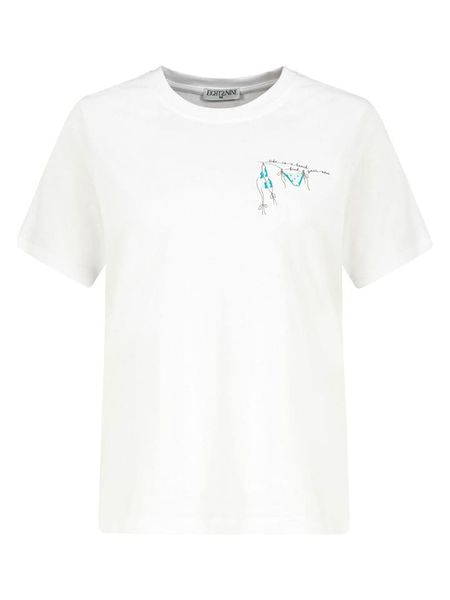 Eight2Nine Koszulka w kolorze białym rozmiar: S. Białe bluzki Eight2Nine, s, bez wzorów, z bawełny, bez kołnierzyka, bez ramiączek. Za 74,11 zł.