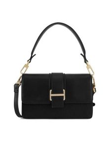 GINO ROSSI Torebka C-1-4 Czarny. Czarne torebki klasyczne Gino Rossi, bez wzorów, ze skóry, bez dodatków. Za 249,99 zł.