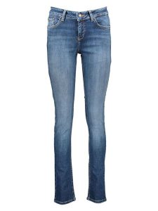 LTB Dżinsy - Skinny fit - w kolorze niebieskim rozmiar: W25/L30. Niebieskie jeansy LTB, z aplikacjami, ze skóry, z podwyższonym stanem. Za 178,56 zł.